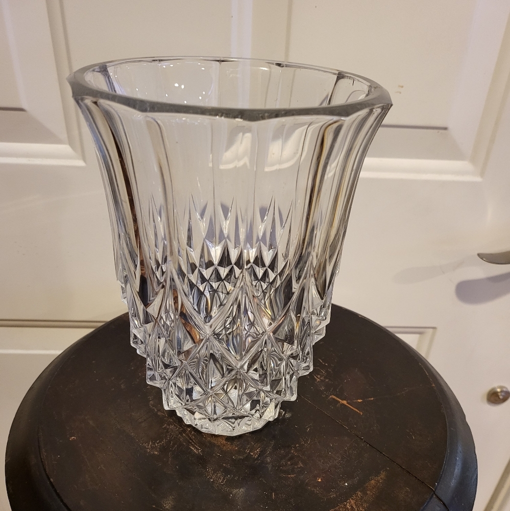 Vintage Val St Lambert Crystal Vase Signed 7" - Picture 2 of 13